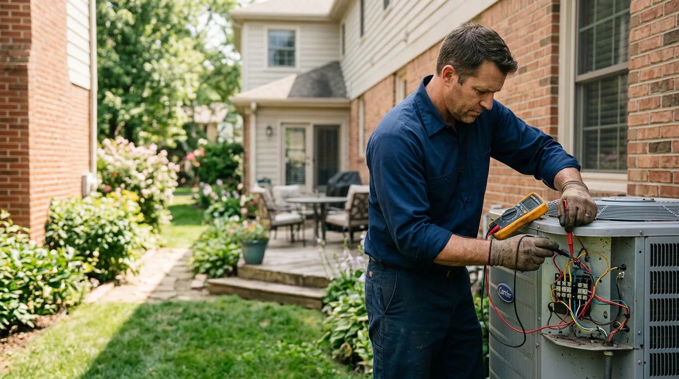 HVAC technician working near Bement, IL